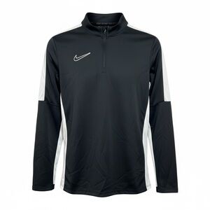 Nike Kids Black and White Quarter-Zip Sweatshirt